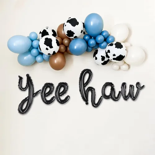Miniatura 2 de Yee Haw - Globos para el primer cumpleaños de rodeo de vaquero, pancarta de Yee Haw para decoración de despedida de soltera de vaquera occidental
