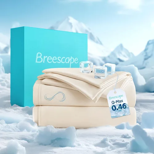 Miniatura 12 de Breescape Cooling Sheets Twin XL Size - BlendTek Dry & Cool Technology Cooling Bed Sheets for Hot Sleepers and Night Sweats, Q-Max>0.46 Tech Twin XL