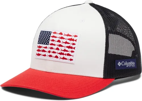 Miniatura 493 de Columbia - Gorra de malla con bandera con árboles unisex para adultos, corona alta