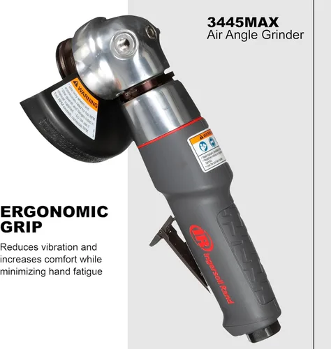 Miniatura 4 de Ingersoll Rand 3445MAX Amoladora angular neumática/herramienta de corte, rueda de 4.5 pulgadas, 12.000 rpm, 0.88 hp, rosca 5/8"-11, escape trasero
