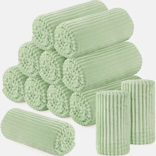 Miniatura 62 de Buryeah 6 Piezas Manta de Franela a Granel 50 x 60 pulgadas Manta para Pijamadas Boda al Aire Libre Manta Ligera, Certificado Oeko-tex Standard 100