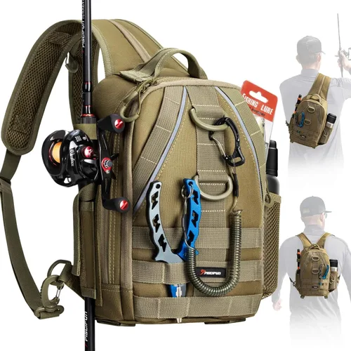 Miniatura 11 de Piscifun Travel X - Bolsa de almacenamiento de pesca resistente al agua para hombres y mujeres, mochila multifuncional de almacenamiento de aparejos