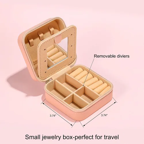 Miniatura 5 de Regalo de Navidad para mujeres y niñas, joyero de viaje, mini joyero, organizador de joyas pequeño, regalos para adolescentes, niñas, regalos