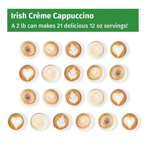 Miniatura 4 de Victorian Inn Instant Cappuccino – Sabor a crema irlandesa – Mezcla de café suave y sabrosa – Perfecto para caliente, frío o mezclado – Ideal como