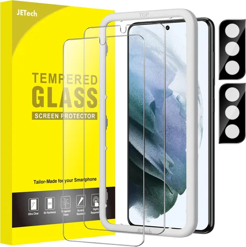 Miniatura 20 de JETech - Protector de pantalla para Samsung Galaxy S20 FE de 6.5 pulgadas con protector de lente de cámara, película de vidrio templado, compatible