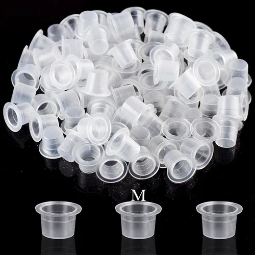 Urknall 1000pcs tapas de tinta de tamaño mediano tazas de tinta de tatuaje para soporte de tinta tapas de tatuaje para tinta de tatuaje