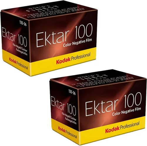 Kodak Ektar 100 Professional ISO 100, 35mm, 36 Exposiciones, Película Fotográfica en Color Negativo (Paquete de 2)