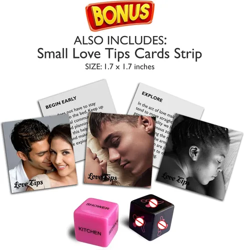 Miniatura 2 de Dados románticos de amor, para pareja, aniversario, día de San Valentín, regalo para él, ella, marido, esposa