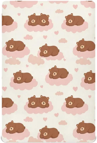 Miniatura 18 de Caikeny Fitted Crib Sheet for Boys Girls Watercoolr Xmas Tress Bow Star Baby Crib Sheets Bassinet Sheets Crib Mattress Bed Sheets for Toddler