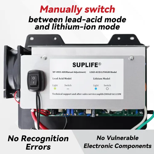 Miniatura 3 de SUPLIFE WF-8945-MBA para batería de litio, compatible con WF-8945-MBA, WF-8955-AD-MBA, carga inteligente de tres etapas de 14.6V, convertidor de 45