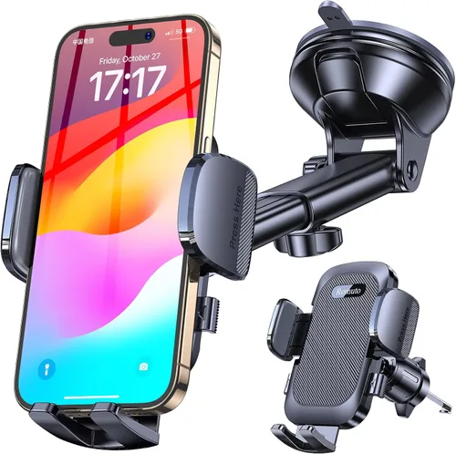 Romuto Soporte de teléfono para automóvil 【Succión más fuerte】 Soporte de teléfono para teléfono celular de automóvil para tu automóvil, accesorios