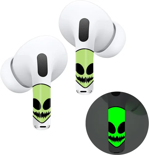 Miniatura 17 de RockMax Piel de dinosaurio brillante para AirPods, fácil de identificar, envolturas adhesivas universales para AirPods Pro 3/2/1 y Gen 1/2/3/4