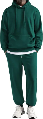 Miniatura 67 de COOFANDY Conjunto deportivo de 2 piezas para hombre, conjunto deportivo casual con capucha