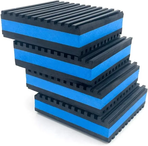 Air Jade Paquete de 4 almohadillas de goma antivibración, 3 x 3 x 7/8 pulgadas, almohadillas de aislamiento de vibraciones de EVA resistentes para