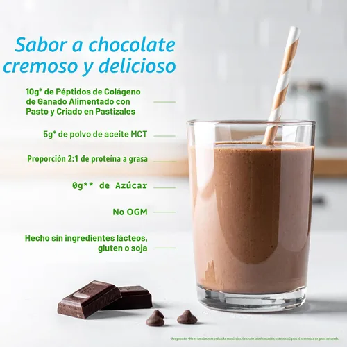 Miniatura 4 de Orgain Polvo de proteína de colágeno keto, chocolate - 10g de péptidos de colágeno hidrolizado alimentado con pasto, tipo I y III, 5g de aceite MCT