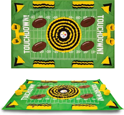 Miniatura 8 de NFL Pittsburgh Steelers - Tapete de olfato para perros, comedero lento interactivo para mascotas, diseño de campo de fútbol, juguete de rompecabezas