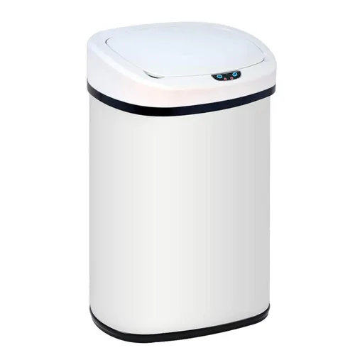 Miniatura 10 de Bote de basura automático de acero inoxidable de 13.2 galones con sistema de control de olores, sensor de movimiento semicircular sin tacto de 50
