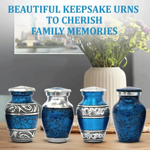 Miniatura 5 de Urnas pequeñas y elegantes para recuerdo de cenizas humanas, elegante urna de cremación para recuerdos preciados, recuerdos de urna pequeña, mini