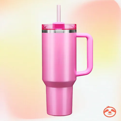 Miniatura 8 de Hey, Stan Vaso de 40 onzas con asa y popote Botella de agua reutilizable de acero inoxidable con aislamiento térmico Taza de viaje apta