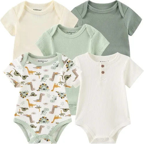 Miniatura 23 de Kiddiezoom Mameluco unisex de algodón de una pieza para bebé recién nacido, 5