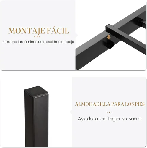 Miniatura 7 de SHA CERLIN Marco de Cama de Plataforma de Metal Tamaño Twin con Cabecera y Pie de Cama de Hierro Forjado Estilo Victoriano, Fácil Montaje, Negro
