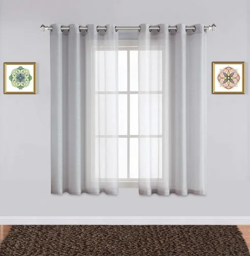 Miniatura 11 de Warm Home Designs Cortinas transparentes con ojales para habitación, cocina, habitación de los niños o sala de estar, 2 paneles con volados, de 54