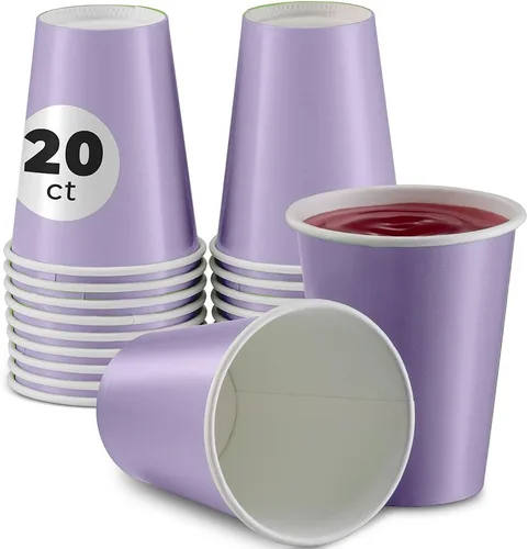 Miniatura 9 de Vasos de papel desechables, 8 onzas, tazas de café de papel negro, tazas desechables de café fuertes y resistentes para fiestas, bodas, día