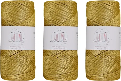 Miniatura 46 de Makromecity, Cordón de macramé de poliéster de 2 mm x 38 m (125 yardas) 2 mm de polipropileno, cordón de macramé para crochet, bolsas de macramé