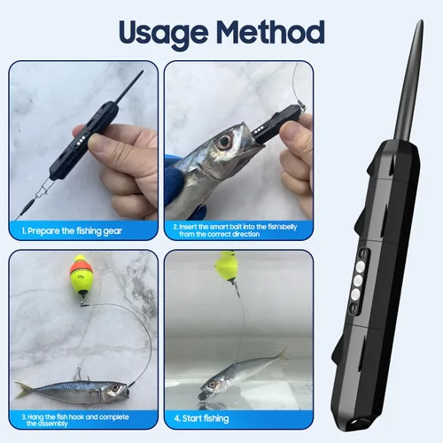 Miniatura 6 de Señuelo inteligente robótico para pesca, señuelos eléctricos de pesca Wobbler recargable por USB, cebo de natación, aparejos de pesca, acción