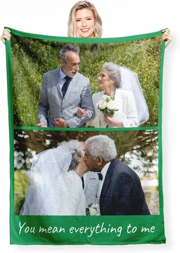 Miniatura 7 de Manta personalizada, manta personalizada, mantas de bebé para niñas y niños con collage de 1 a 9 fotos, cumpleaños para papá, mamá, niños, perros, 1