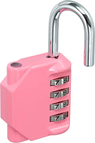 Miniatura 4 de PATIKIL Candado de combinación de 4 dígitos de 3 pulgadas de largo, cerradura de combinación reiniciable de aleación de zinc impermeable para caja