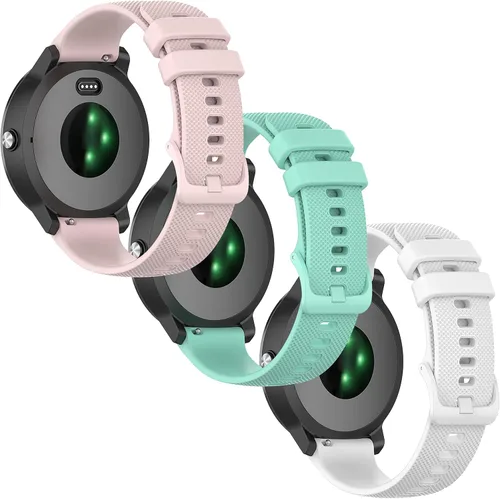 Bandas para Garmin Vivoactive 3, banda de silicona de 0.787 pulgadas para Forerunner 645/245 Music/Venu Sq 2/Venu 2 Plus, para Galaxy Watch 3 1.614