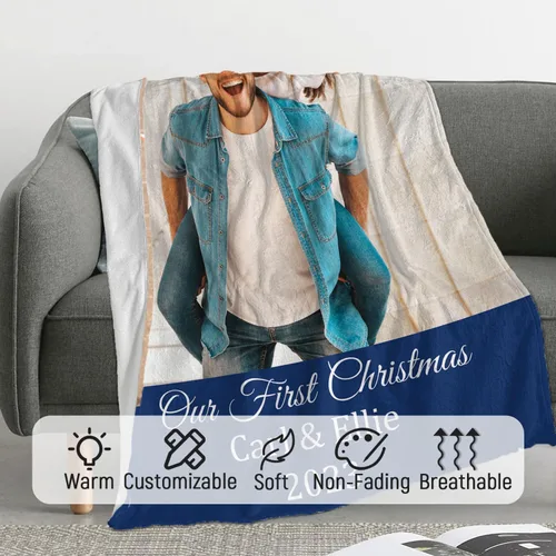 Miniatura 5 de Manta personalizada Cara Nonna con foto, manta con imagen personalizada para Navidad, San Valentín, aniversario, regalos de cumpleaños, regalos