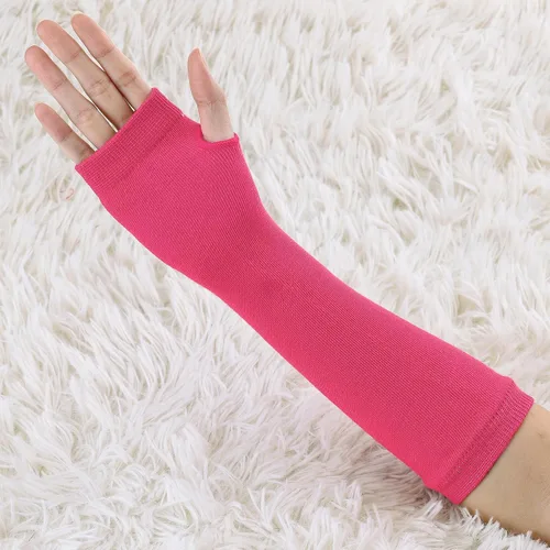 Miniatura 8 de Allegra K Calentadores de brazo sin dedos unisex de moda clásica