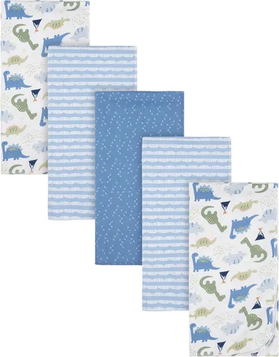 Miniatura 17 de Gerber Niños Recién Nacido Bebé Lactante Guardería 100% Algodón Franela Manta de Recepción y Envoltura, Bosque Blanco, Paquete de 5 Blanco Woodland