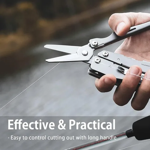 Miniatura 5 de NexTool Flagship Pro Multiherramienta, cuchillo plegable con bloqueo de seguridad, multiherramienta EDC con cuchillo de bolsillo, tijeras