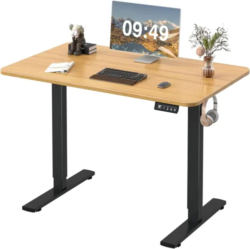 Miniatura 24 de Furmax - Escritorio eléctrico de altura ajustable de pie grande de 48 x 24 pulgadas, escritorio de pie para oficina en casa, alturas prestablecidas