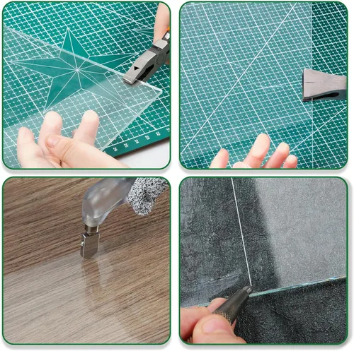Miniatura 6 de SPEEDWOX 10 alicates para correr de vidrio resistente, alicates con puntas de goma adicionales, herramienta profesional de corte de vidrieras