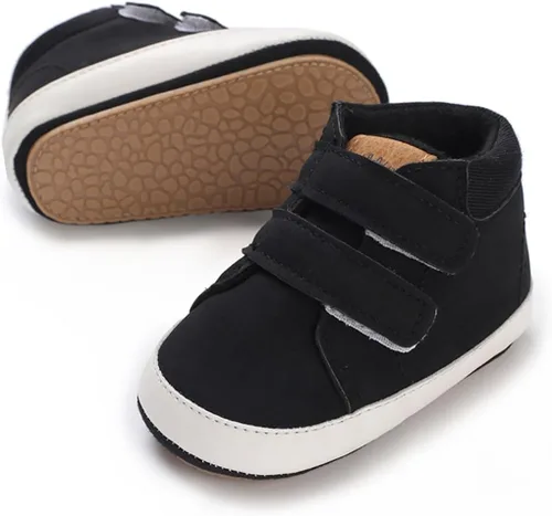 Miniatura 3 de COSANKIM Zapatos deportivos para bebé niño y niña, zapatos de tobillo altos, antideslizantes, suela suave, zapatos de cuna para niños pequeños