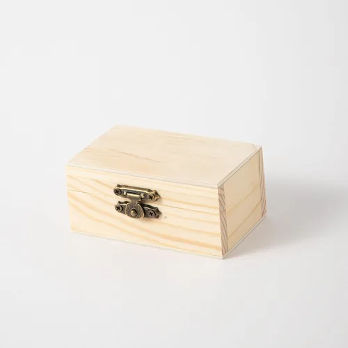 Miniatura 4 de Caja pequeña de madera de 24 piezas, caja del tesoro de madera sin terminar con tapas para manualidades (3.5 x 2.1 x 1.8 pulgadas) (24)