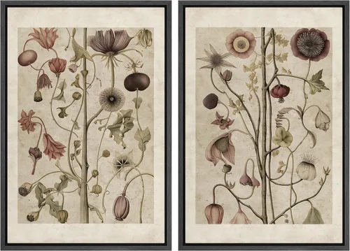 Miniatura 134 de MUDECOR Impresión en Lienzo Enmarcado Arte de Pared Anillos de Árbol de Madera de Roble Ilustración de la Naturaleza Arte Moderno Decorativo