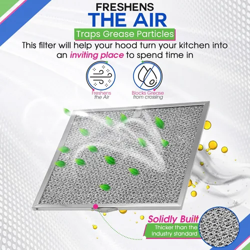 Miniatura 4 de Filtro de Ventilación para Campana de Estufa 11.6" x 11.2" BPQTF S99010317 Compatible con Filtro de Repuesto para Campana Broan para Sin Conductos