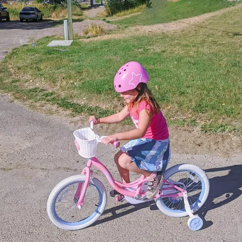 Miniatura 4 de JOYSTAR Fairy Girls Bike for Toddlers and Kids Ages 2-8 Years Old, 12 14 16 18 Inch Kids Bike with Training Wheels, Handbrake and Basket, Toddler