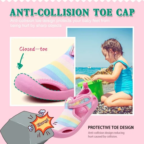 Miniatura 3 de STQ - Zapatos acuáticos para niños y niñas, de secado rápido, sin cordones, sandalias para la playa, para nadar, para la alberca, para bebés y niños