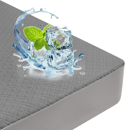 Miniatura 9 de Protector de colchón de bambú de alta calidad, tamaño individual, impermeable y ultrasuave, transpirable, sin ruido, lavable, para mayor comodidad