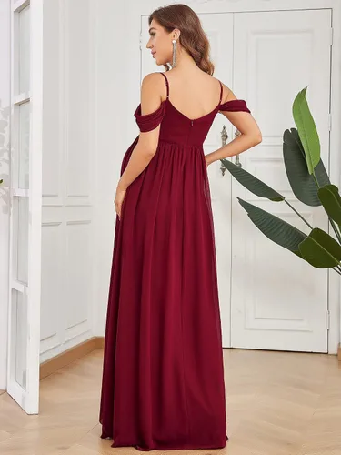 Miniatura 2 de Ever-Pretty Vestido de fiesta formal de maternidad con cuello en V y mangas cortas para mujer 20809