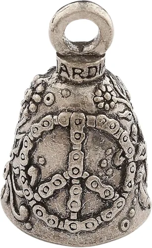 Miniatura 12 de Guardian Bell Sentiment Bell con llavero y bolsa de terciopelo negro Campana de motocicleta Peltre sin plomo Fabricado en Estados Unidos