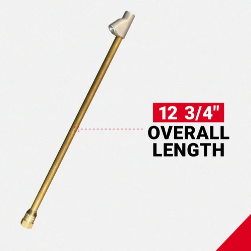 Miniatura 6 de Portabrocas de aire de doble cabeza con pie recto para medidor de presión de neumáticos, alcance extendido de 12", 1/4" FNPT, 150 PSI