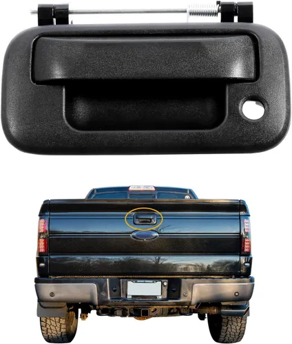 Miniatura 10 de Manija exterior de puerta trasera, compatible con Ford F150 F250 F350 F450 F550 Super Duty Explorer Lobo 2004-2016, Lincoln Mark LT, con orificio