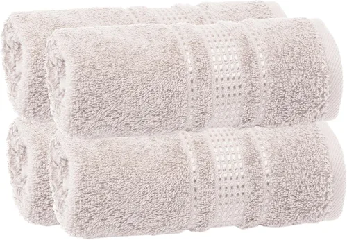 Miniatura 27 de Melissa Linen Toallas de Punta de Dedos Paquete de 4, 100% Algodón Turco, Toallas de Mano Pequeñas para Cuerpo y Cara, 12 x 18 pulgadas, Suaves